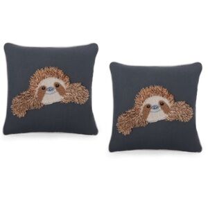 ✨NEW✨ Two (2) New Sloth Throw Pillow Covers (no insert)
